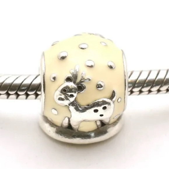 Pandora reindeer, charm, white - Picture 2 of 2